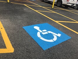Handicap pavement marking in your parking lot in Wildwood, Missouri